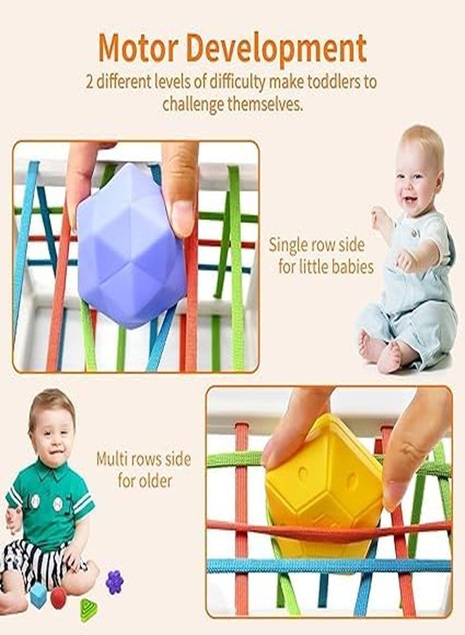 HELLYZ Shape Sorter Baby Sensory Cube Toy for Kids & Toddlers 0-4 Years | 10 Colorful Shape Blocks | BPA-Free & Non-Toxic Montessori Learning Toy | Educational & Fun Birthday Gift - Image 3